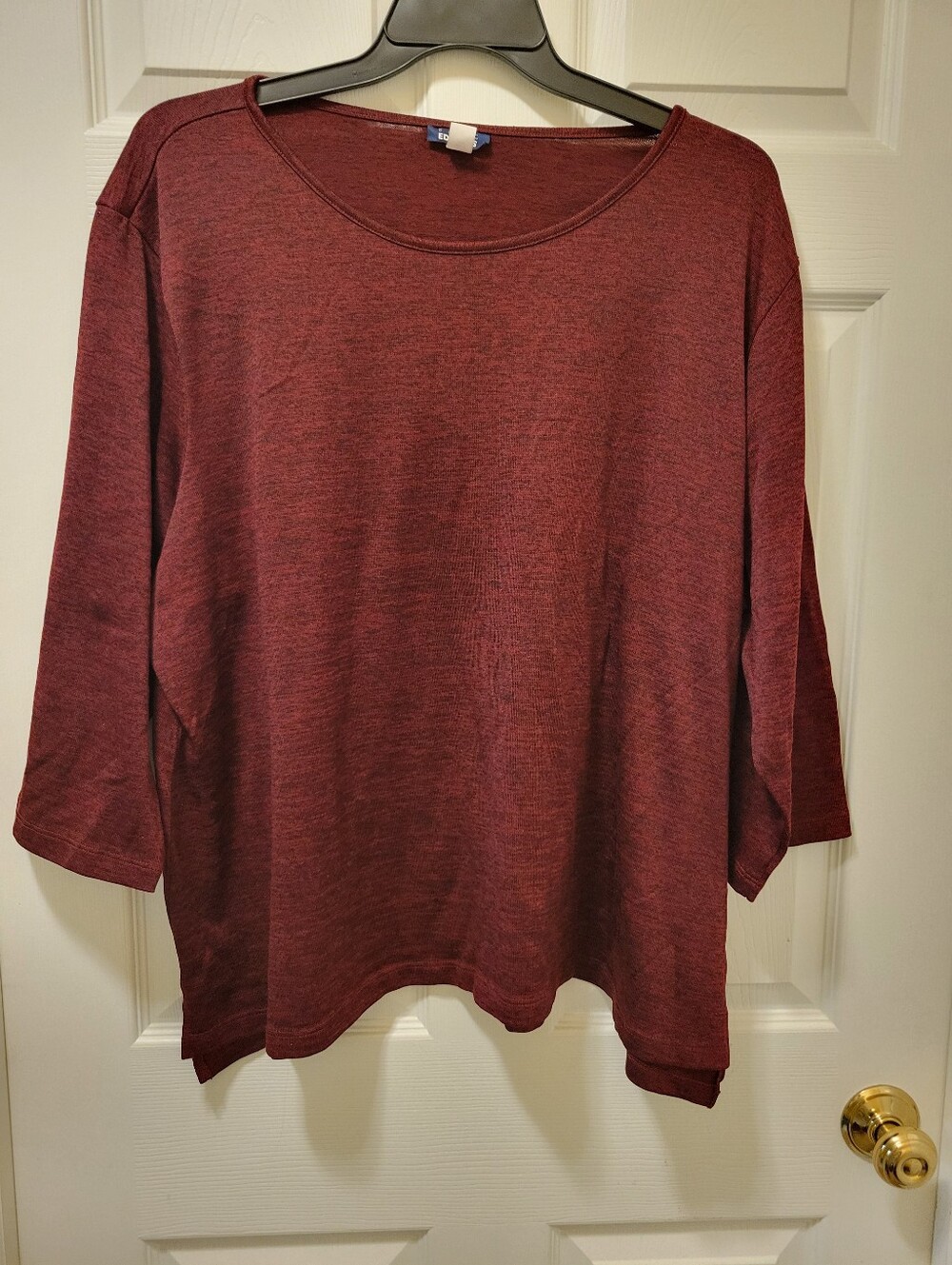 Womens Sz. 3X Burgundy Knit Top